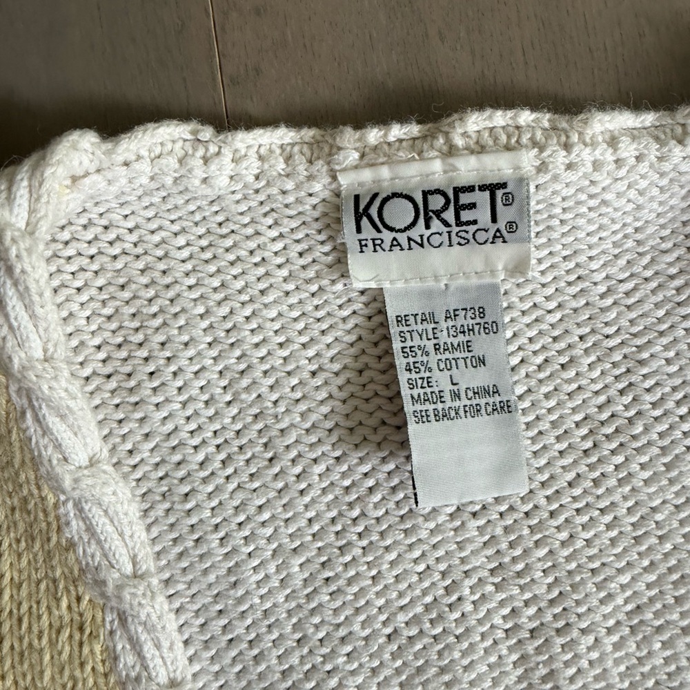 Vintage Koret Butterfly Flower Knit Vest - Picture 3 of 4